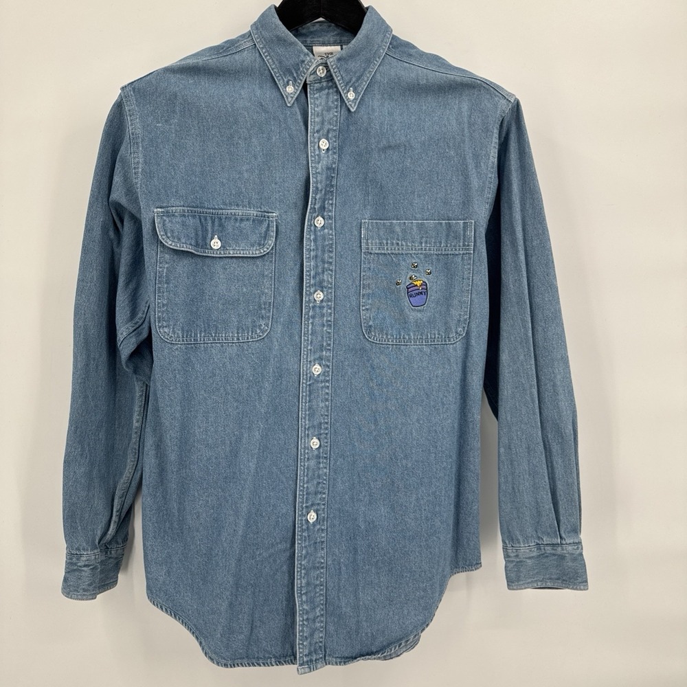 Vintage Disney Store Winnie The Pooh & Friends Denim Button Down Shirt Women S - Picture 13 of 14